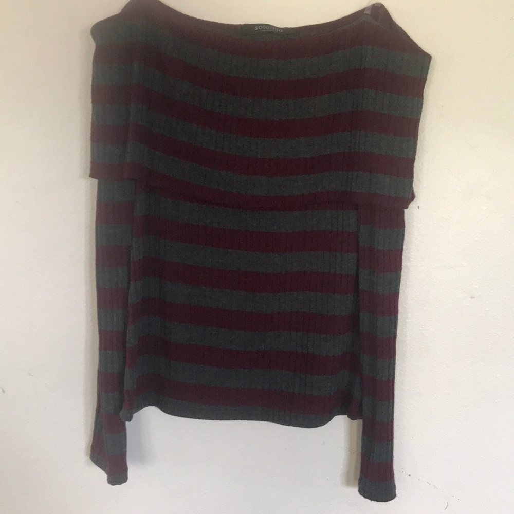 Cherry and gray top